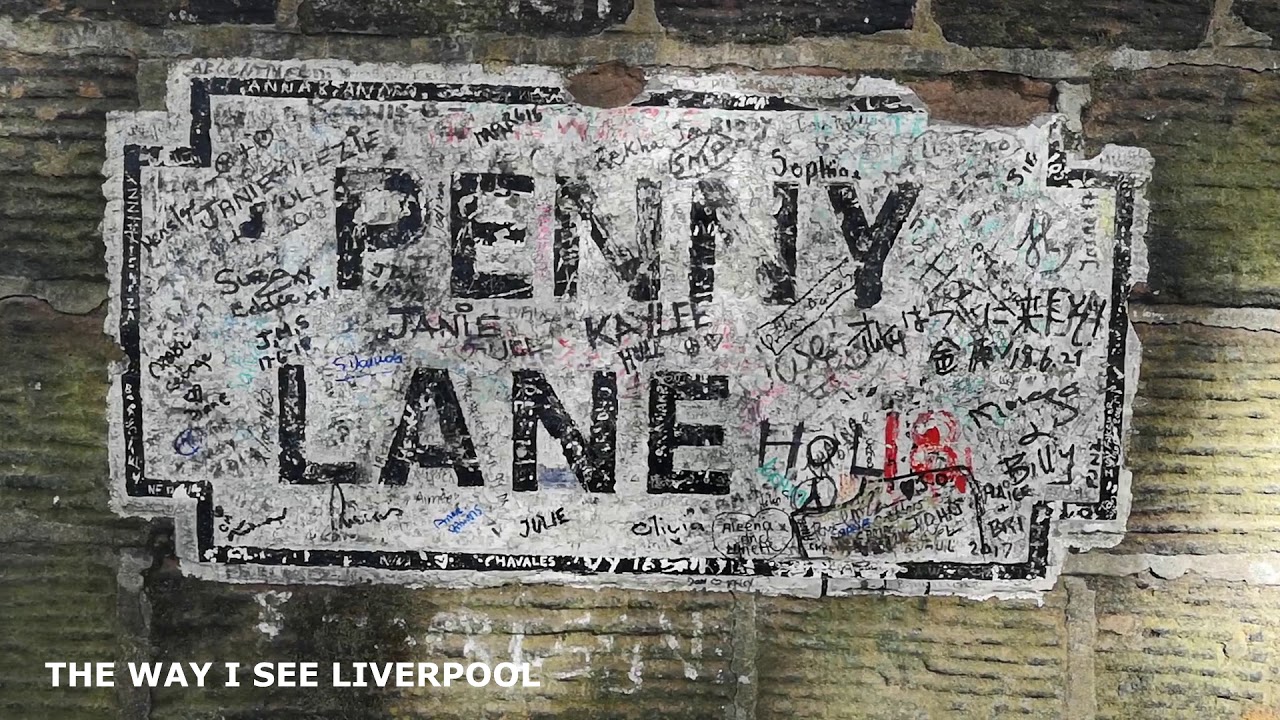 Paul McCartney signature on penny lane street sign which he signed on Carpool Karaoke..