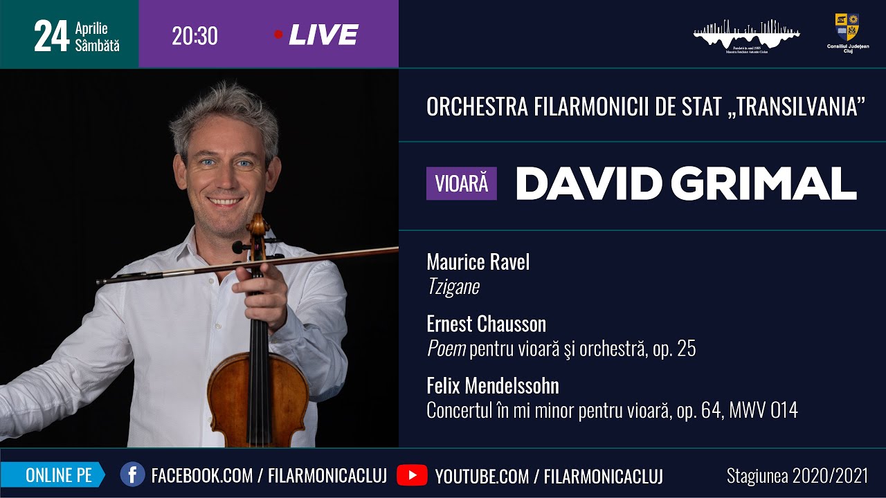Ravel Tzigane / Chausson Po&egrave;me / Mendelssohn Violin Concerto in E minor / David Grimal