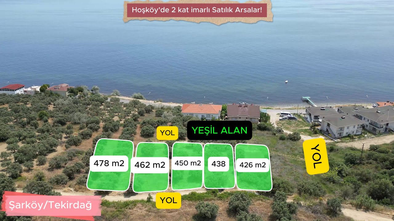Hoşköy'de Panoramik Deniz Manzaralı İmarlı Arsalar Satışta!
