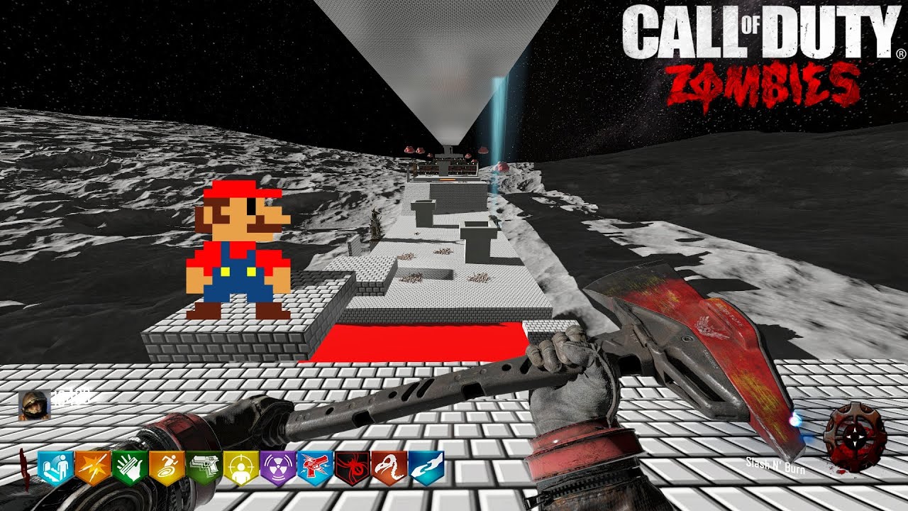 ZOMBIES EN MARIO BROS CUSTOM ZOMBIES RETO COMPLICADO EN LA LUNA | BLACK OPS 3 ZOMBIES