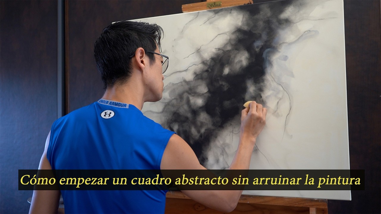 Cómo empezar una pintura abstracta desde cero | El secreto del lienzo perfecto - parte 1