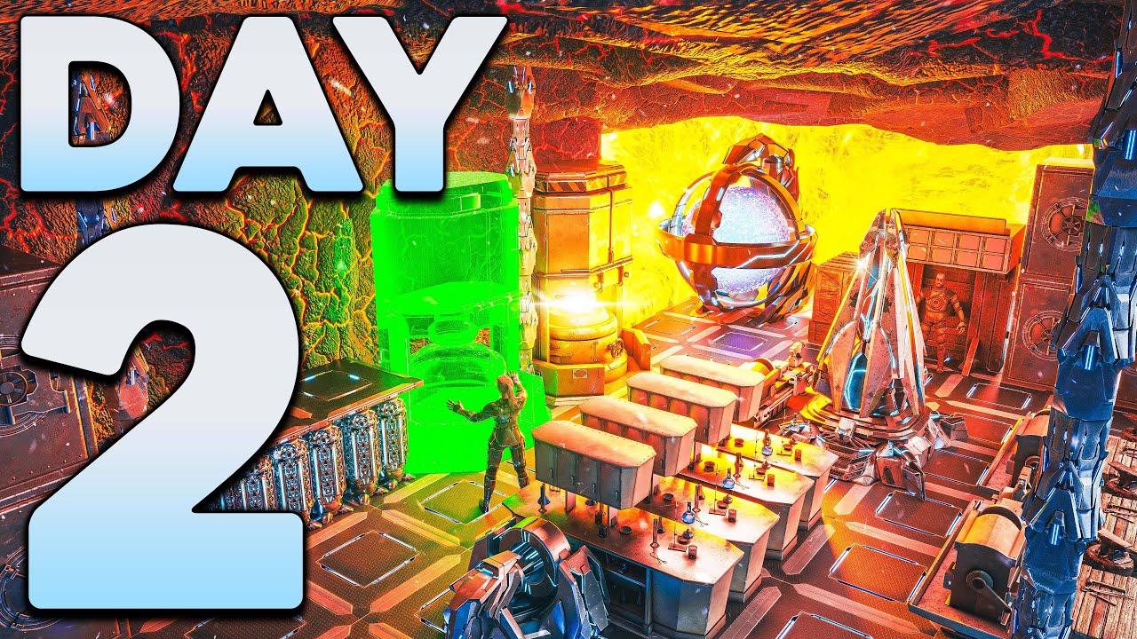 We Built the Ultimate Lava Cave Fortress in ARK PvP...