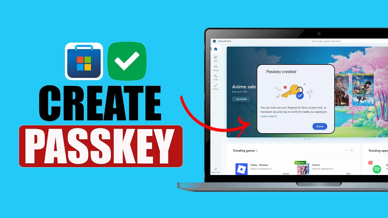 How To Create Passkey for Microsoft Account | Setup Passkey for Microsoft Account