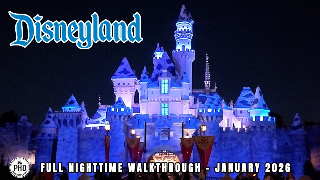 Disneyland at Night 2026: Full Park Walkthrough | 4K Immersive Ambience