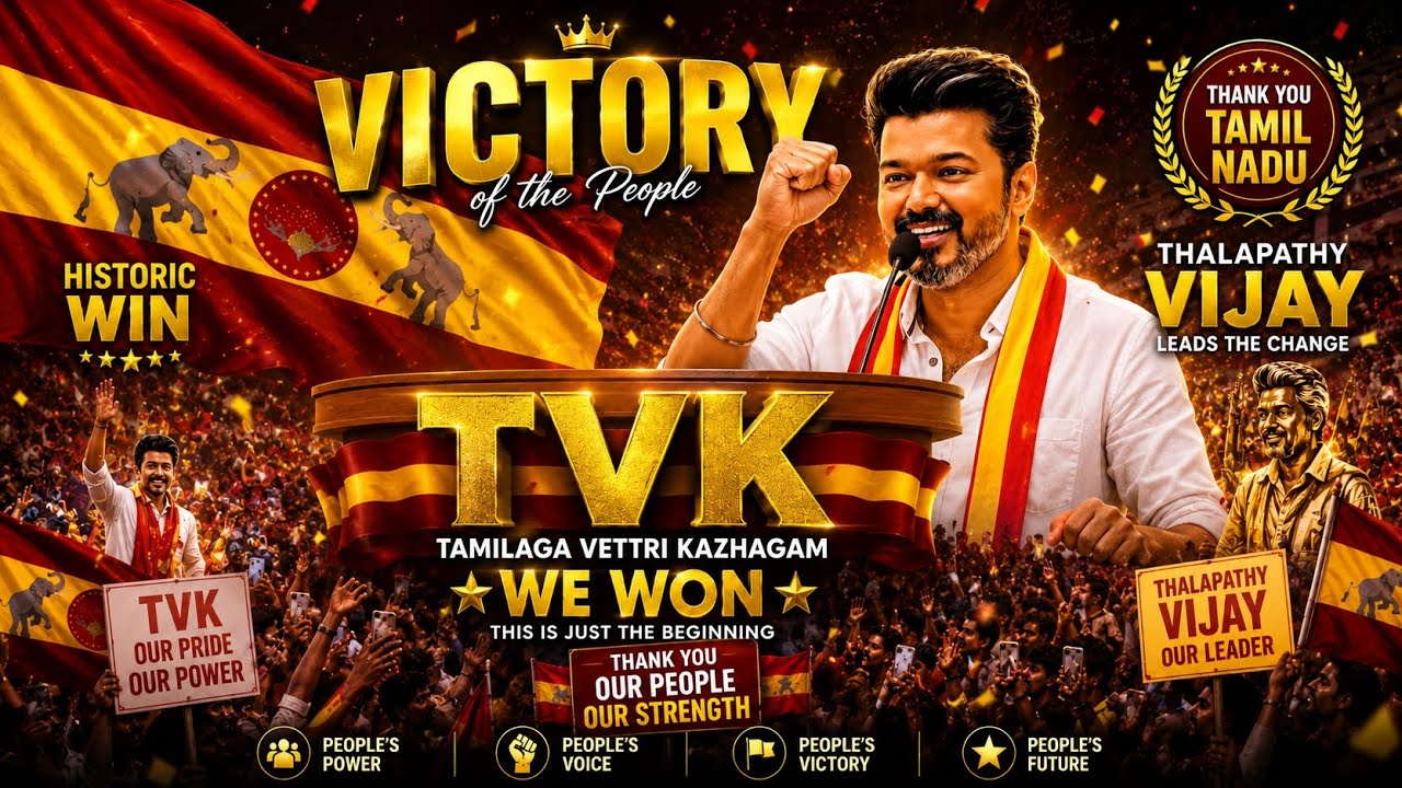 Vijay Thalapathi political Victory Song # 4k songs # TVK Party # Tamil # Telugu # vijay #  politics 