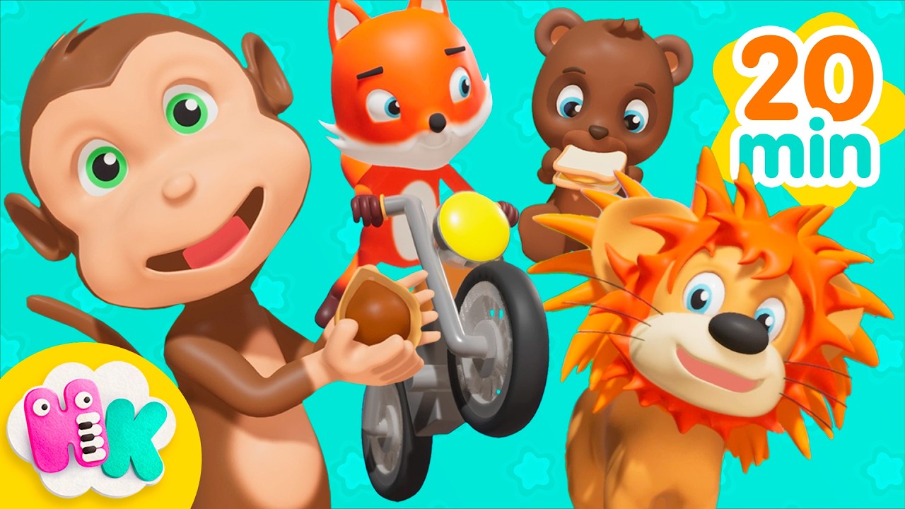 Animais Improváveis 🐻🦁 Eu vi dois animais | Música Infantil | HeyKids em Português