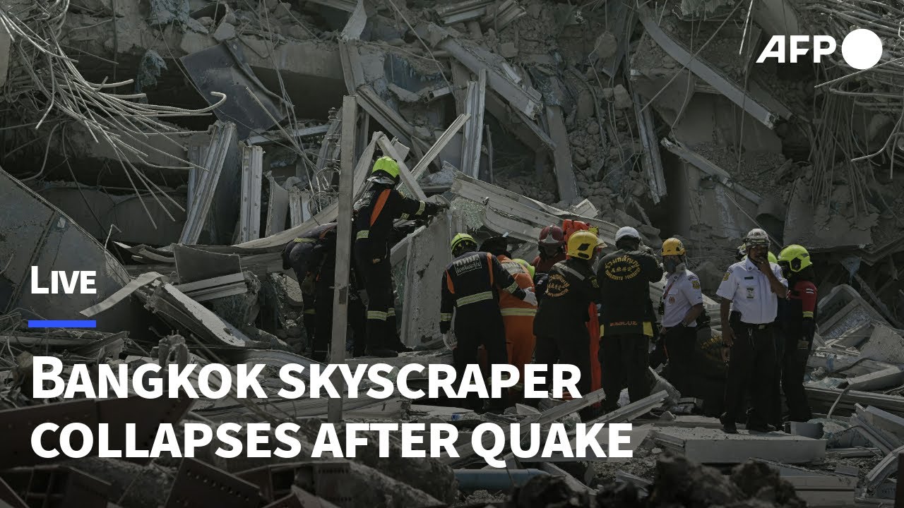 🔴Live: Dozens trapped after Bangkok skyscraper collapses from powerful earthquake | AFP