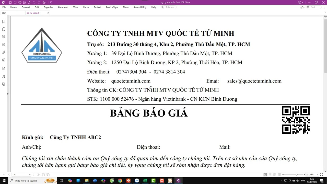 Quy Trình Tạo Báo Giá và Xuất Kho - Hàng Thương Mại | Phần Mềm Bán Hàng Inox