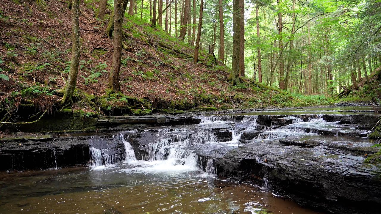 Relaxing Waterfall Sounds in 4K | 1 Hour of Calming Nature Ambience for Sleep, Study & Meditation