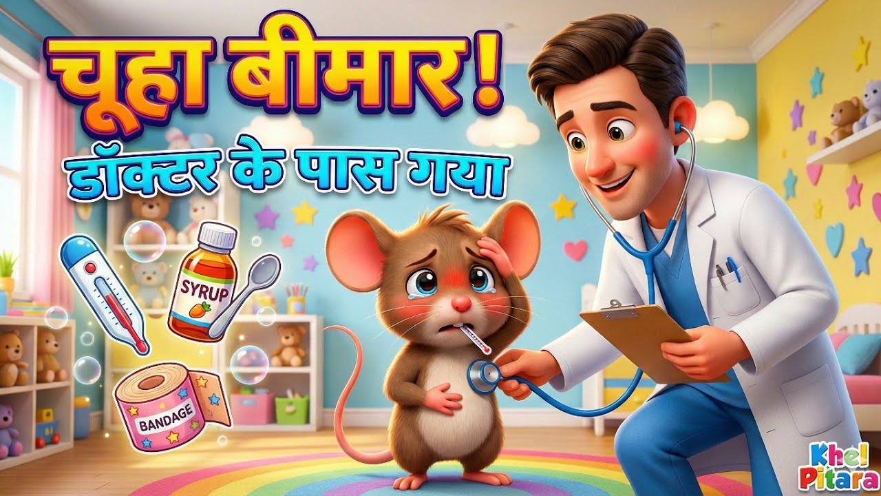 Chuha Bimar Pad Gaya | Doctor Ke Paas Gaya Chuha | Funny Kids Song | Khel Pitara
