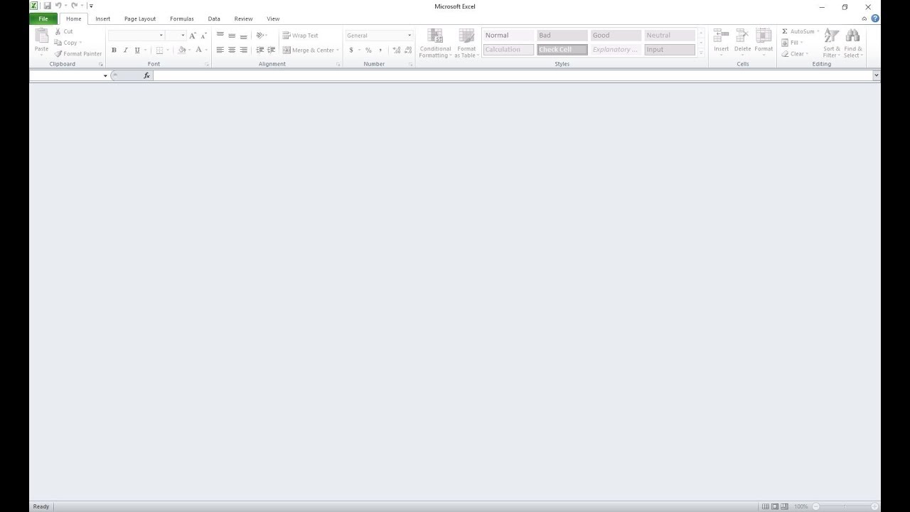 How to fix blank worksheet when open excel