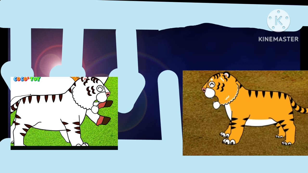 Oh no tiger and white tiger fall underwater 