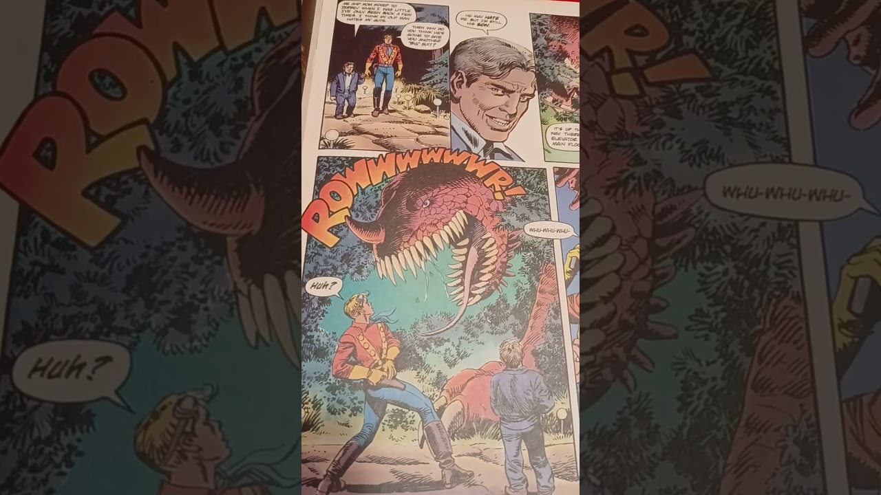 Airboy #44 Eclipse Comics 1988 Awesome Cover vs Big old Dinosaur Monster #airboy #eclipse