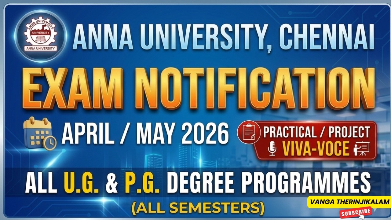 Anna University Practical & Projects Dates‼️| Practical | Projects | Apr/May 2026 | Viva Voce | AU