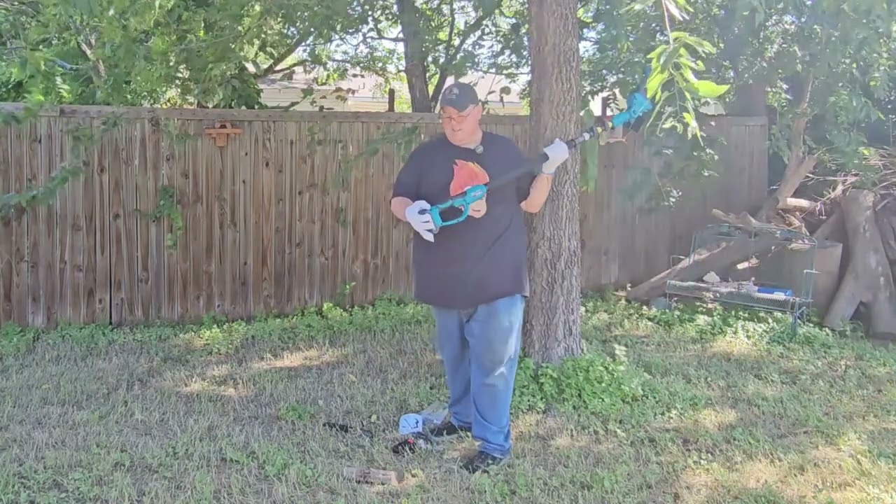 How to Use a 2-IN-1 Cordless Pole Saw & Mini Chainsaw