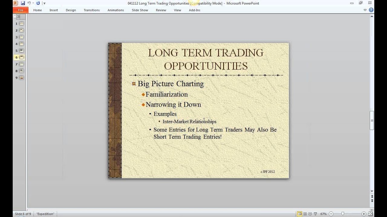 Long Term Trading Opportunities