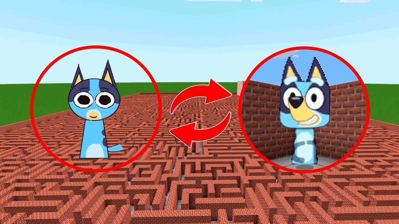 NEW Incredibox Sprunki Bluey in Maze Gmod Minecraft