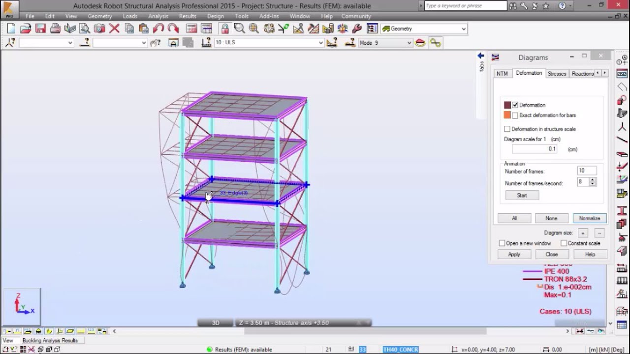Robot Structural Analysis - Buckling Analysis 2