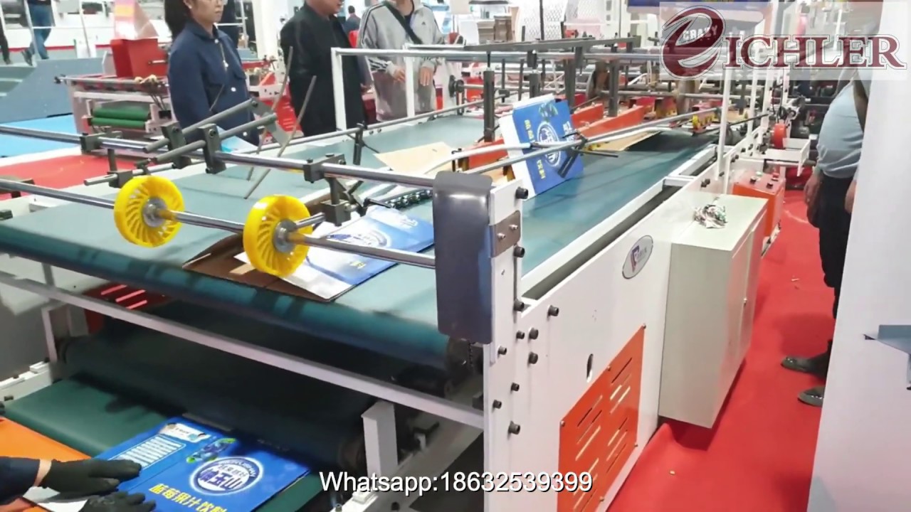 Semi automatic folder gluer machine folding gluing machine lock bottom three points