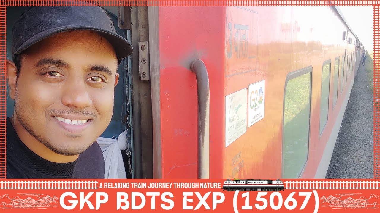 GKP BDTS EXP 15067 - A Relaxing Train Journey Through Nature | गाँव से गुजरते हुए शांतिपूर्ण यात्रा