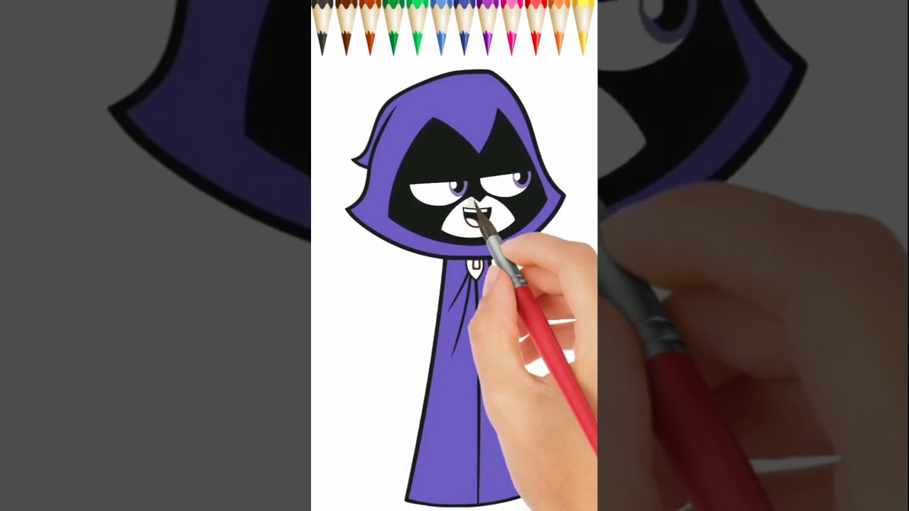 How to Draw Raven | Teen Titans Go Drawing Tutorial for Kids 