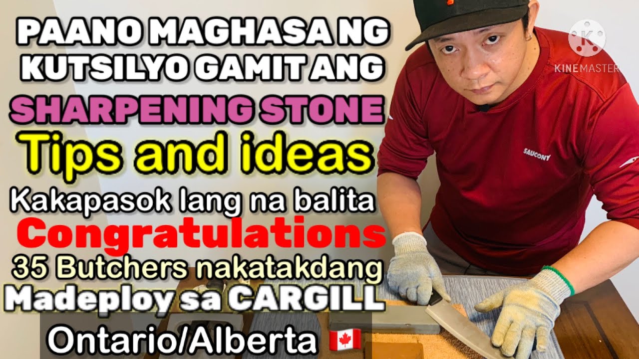 PAANO MAGHASA NG KUTSILYO GAMIT ANG SHARPENING STONE TIPS AND IDEAS | 35 BUTCHERS MA DE DEPLOY SA...
