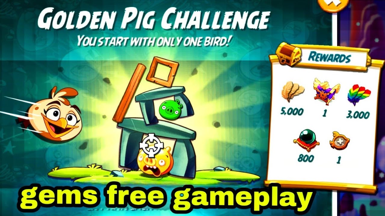 Angry birds 2 the golden pig challenge with melody 9 Feb 2026 gems free#ab2 golden challenge today