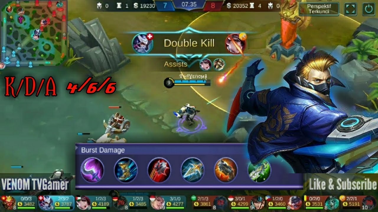 Sinyal Ngelag Tapi Bisa DOUBLE KILL | Hayabusa Build MOBILE LEGEND