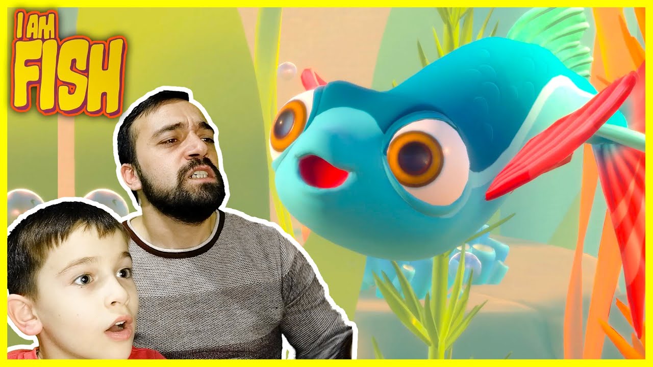 BÜYÜK YÜZGEÇLİ MAVİ BALIK KIVRILA KIVRILA UÇUYOR! MUHAMMED ALP İLE I AM FISH OYNUYORUZ #3