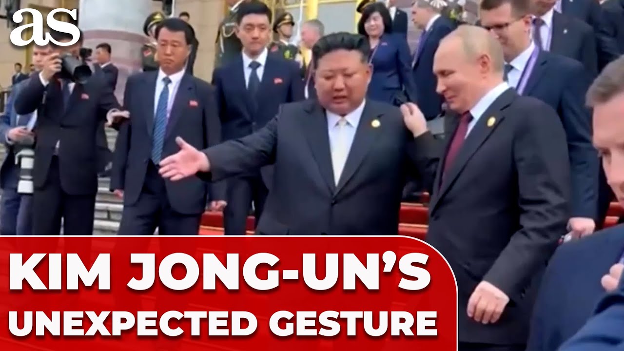 KIM JONG-UN'S gentlemanly gesture toward PUTIN in CHINA