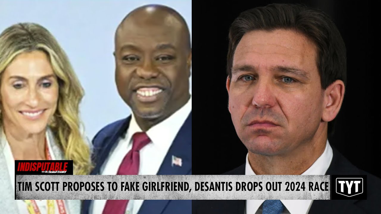 Tim Scott Drops To One Knee For Fake Girlfriend, Ron DeSantis Drops Out