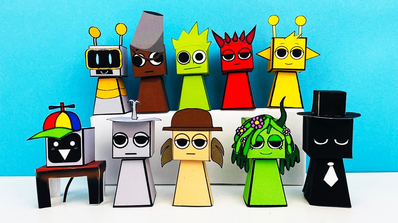 Как сделать INCREDIBOX SPRUNKI из бумаги — простой урок своими руками