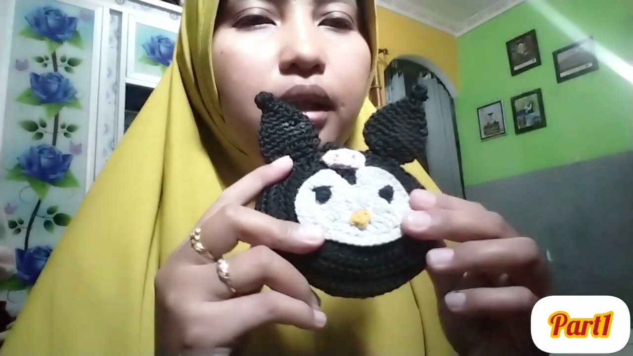 Amplop rajut karakter Sanrio kuromi part 1