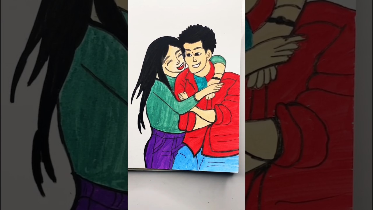 Romance Couple Drawing Tutorial Sketch Step by Step for Beginners 