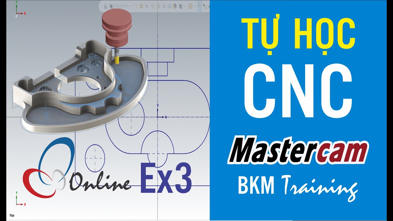 Luyện vẽ với Master Cam 2D : EX 3 (BKMOnline)