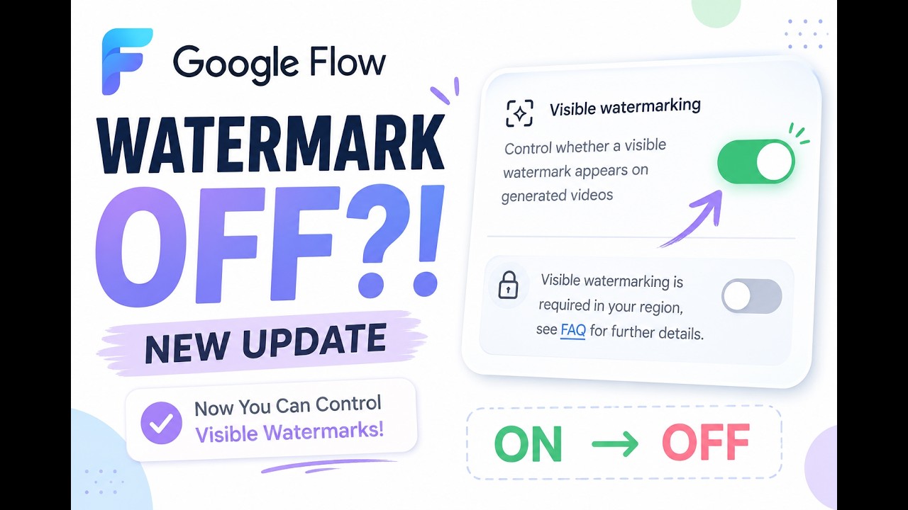 Google Flow Now Lets You Turn OFF Watermarks?! 👀 New Update Explained