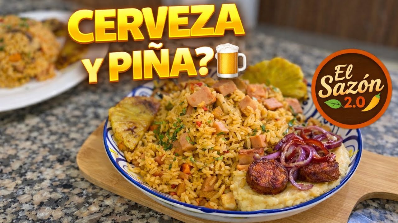 Cómo hacer LOCRIO DE JAMÓN y Piña Asada: El secreto de la Cerveza Negra 🍺🍍