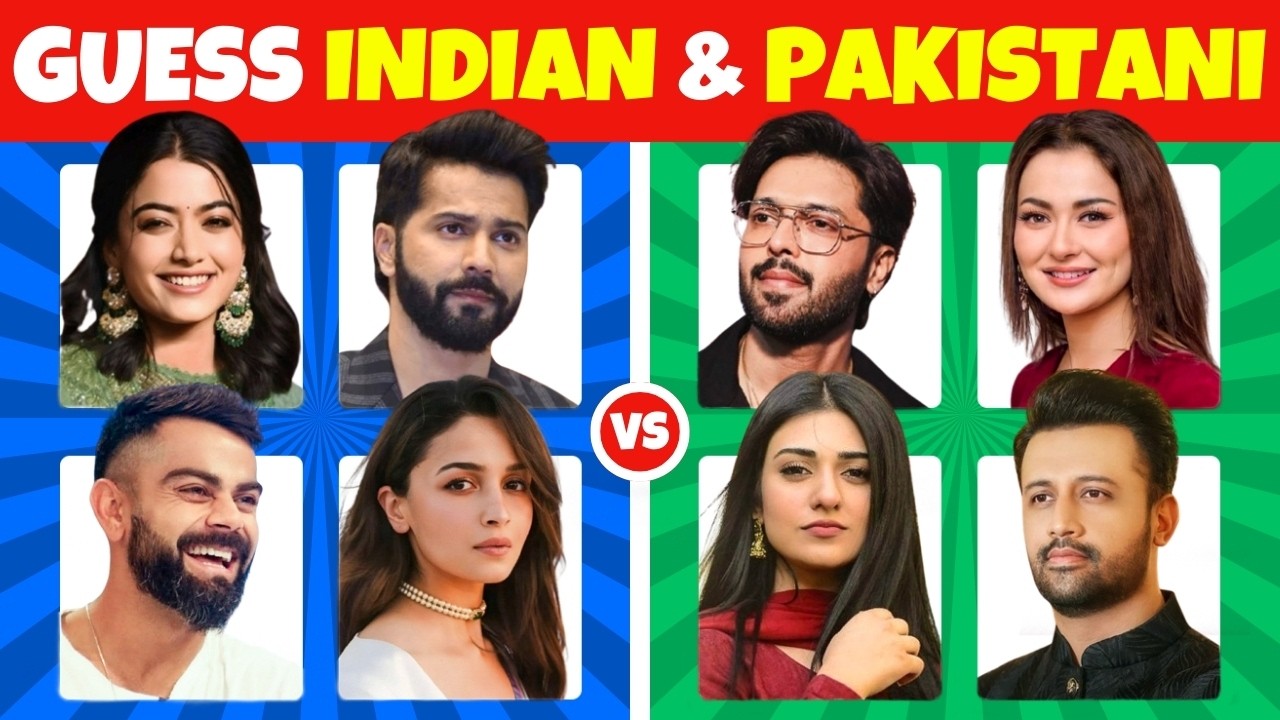 Guess the Indian & Pakistani Celebrities in 3 Seconds | Guess the Celebrity Quiz