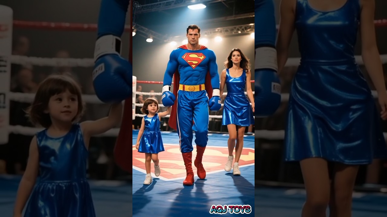 Superman And Spiderman With Their Family in the Boxing Ring #marveltoys #spiderman #superman