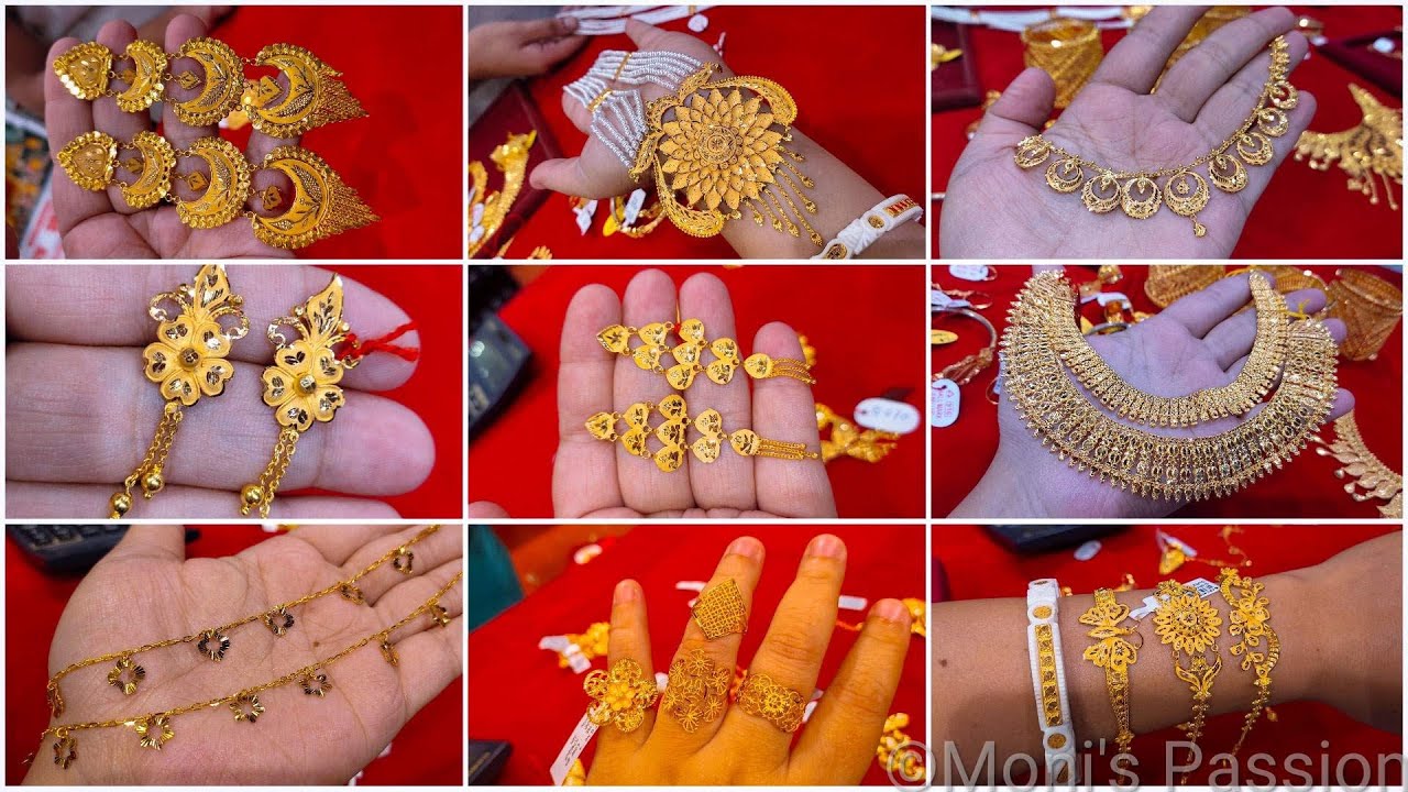 DHANTERAS SPECIAL নতুন ১ গ্রাম থেকে জুয়েলারি/গিফট র কানেরদুল নেকলেস সেট/gold jewelry 1 gram