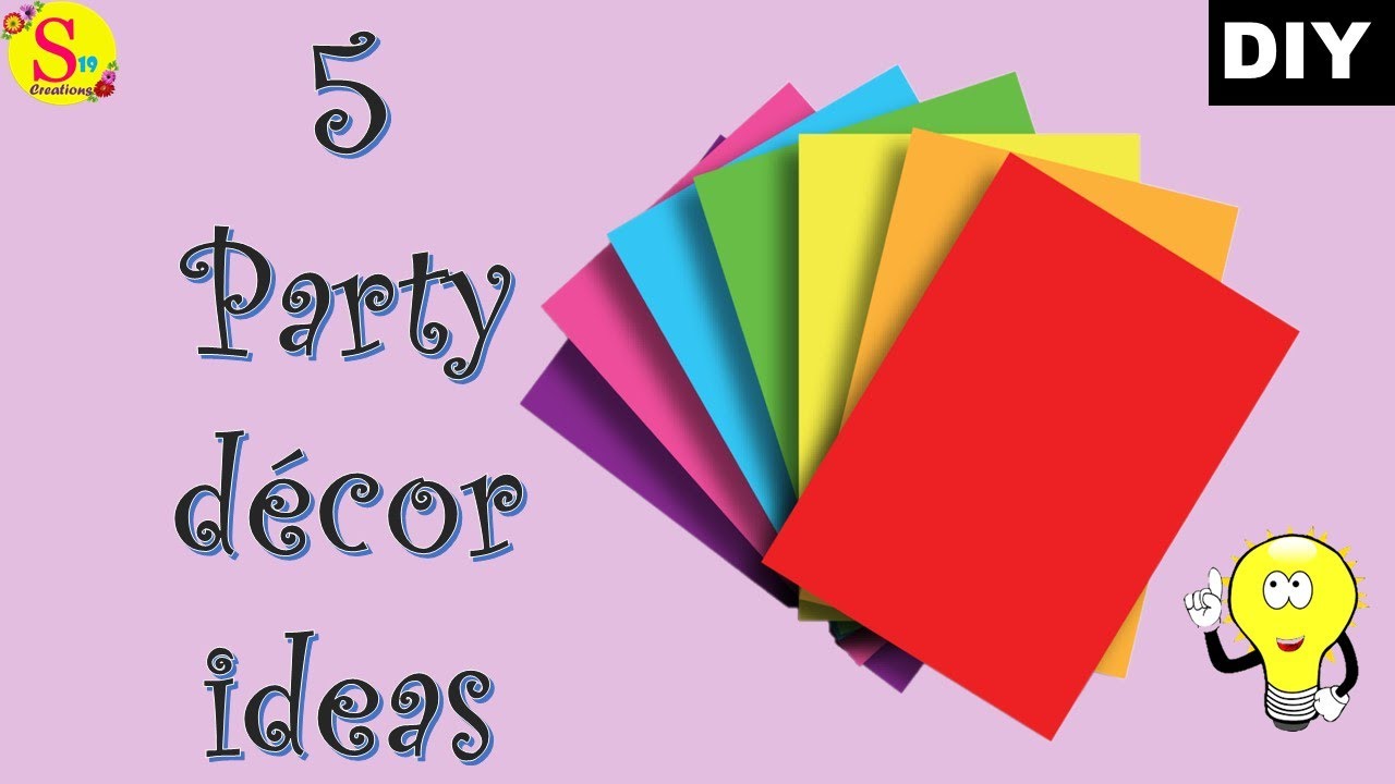 5 DIY Party Decoration ideas | paper craft ideas