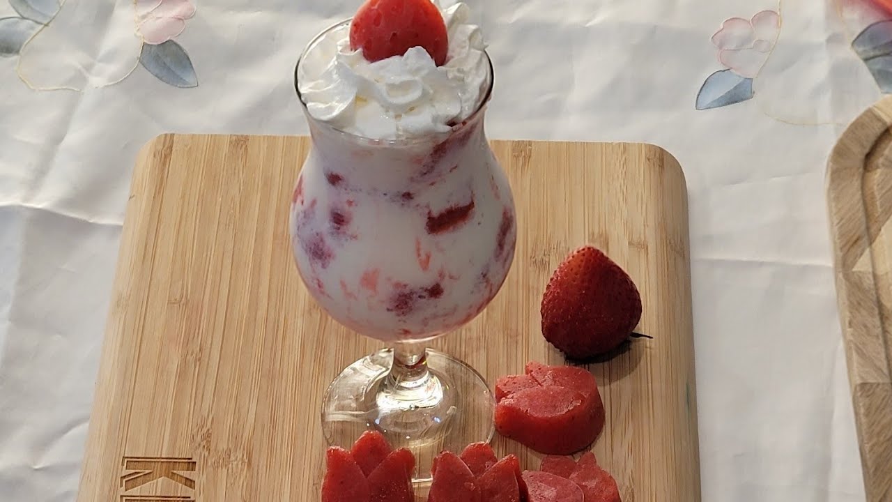 Fresas 🍓 Congeladas Con Crema
