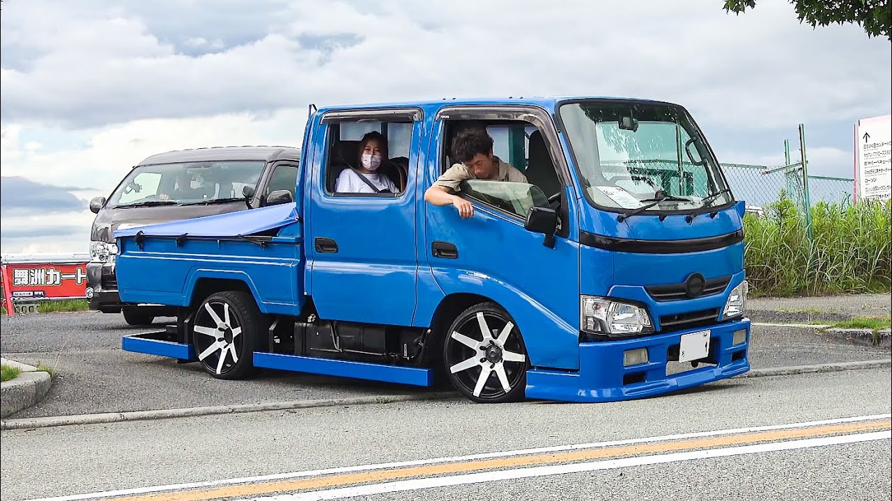車高短トラック🛻ガガガッ‼︎と擦っちゃう‼️搬出動画① STYLE BOX MEETING2021【SBM】ハイエース キャラバン