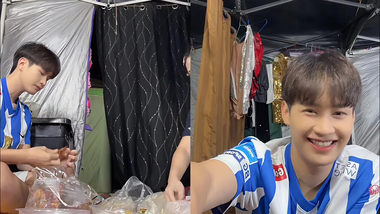 แต่งหน้ากินข้าวกันครับ😁💙‼️