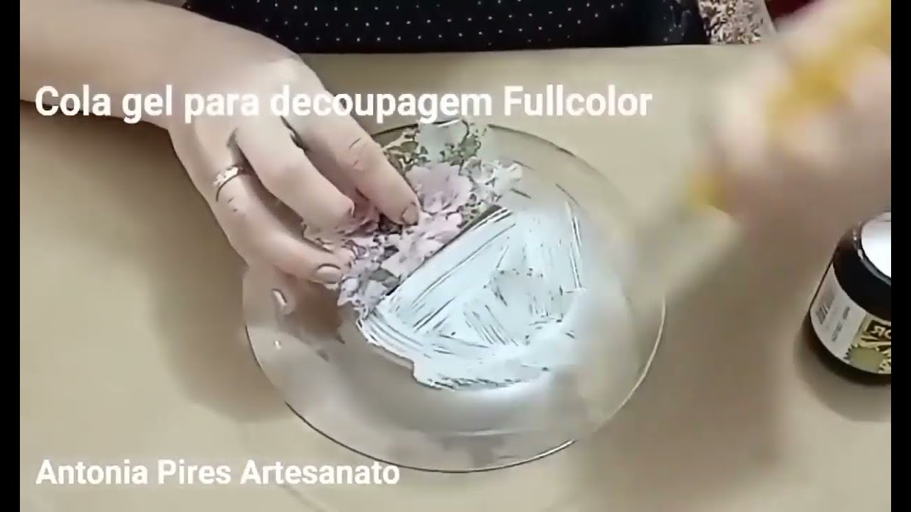 DIY PRATO DECORADO COM Decoupagem e craquelê com cola - fácile fica lindo