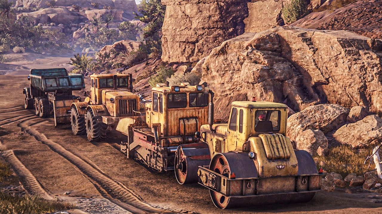 building a road in RoadCraft Gameplay No Commentary