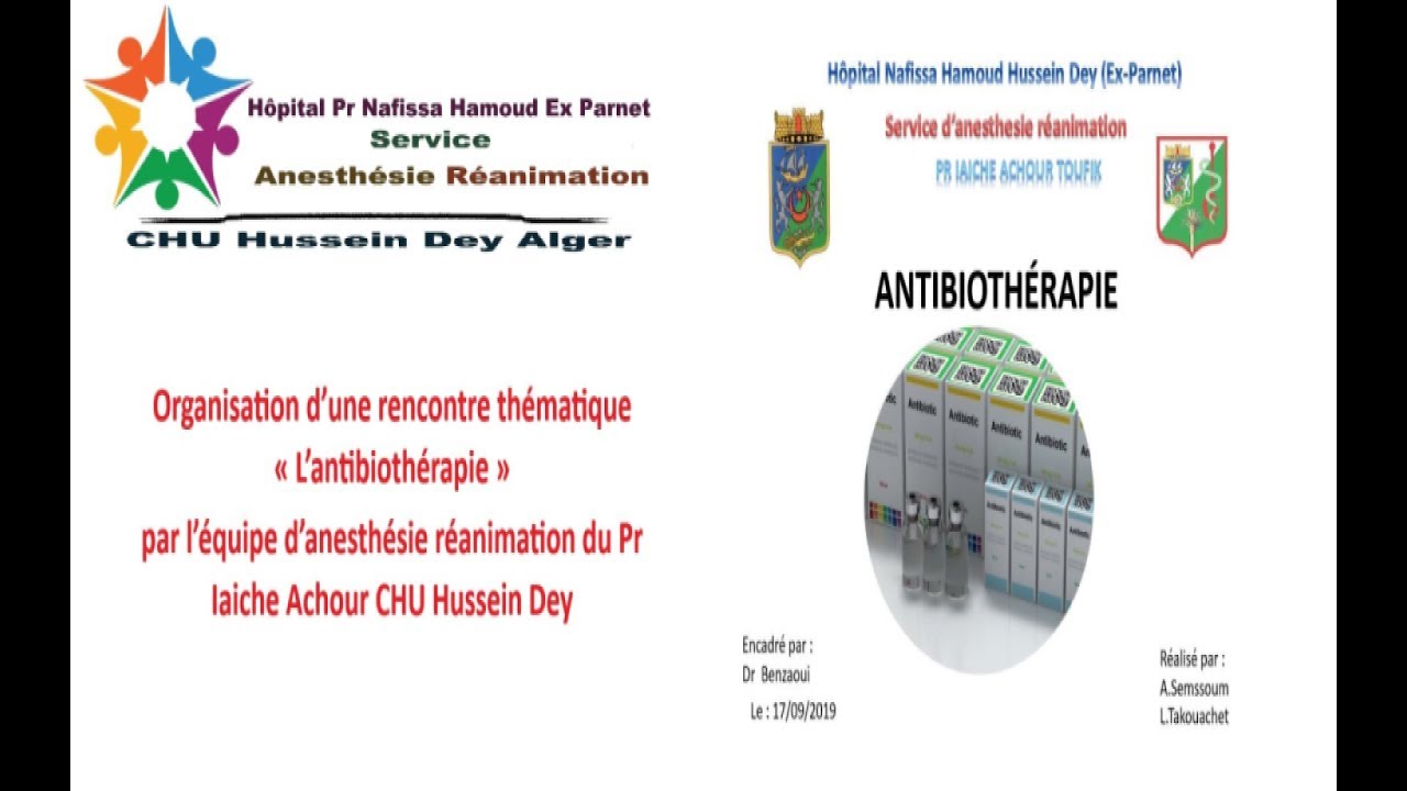 Rencontre thématique l'antibiothérapie