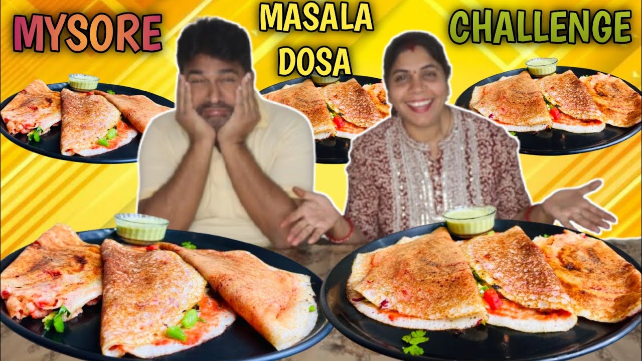 6 MYSORE MASALA DOSA EATING CHALLENGE | DESI FOOD SERIES EP : 98 