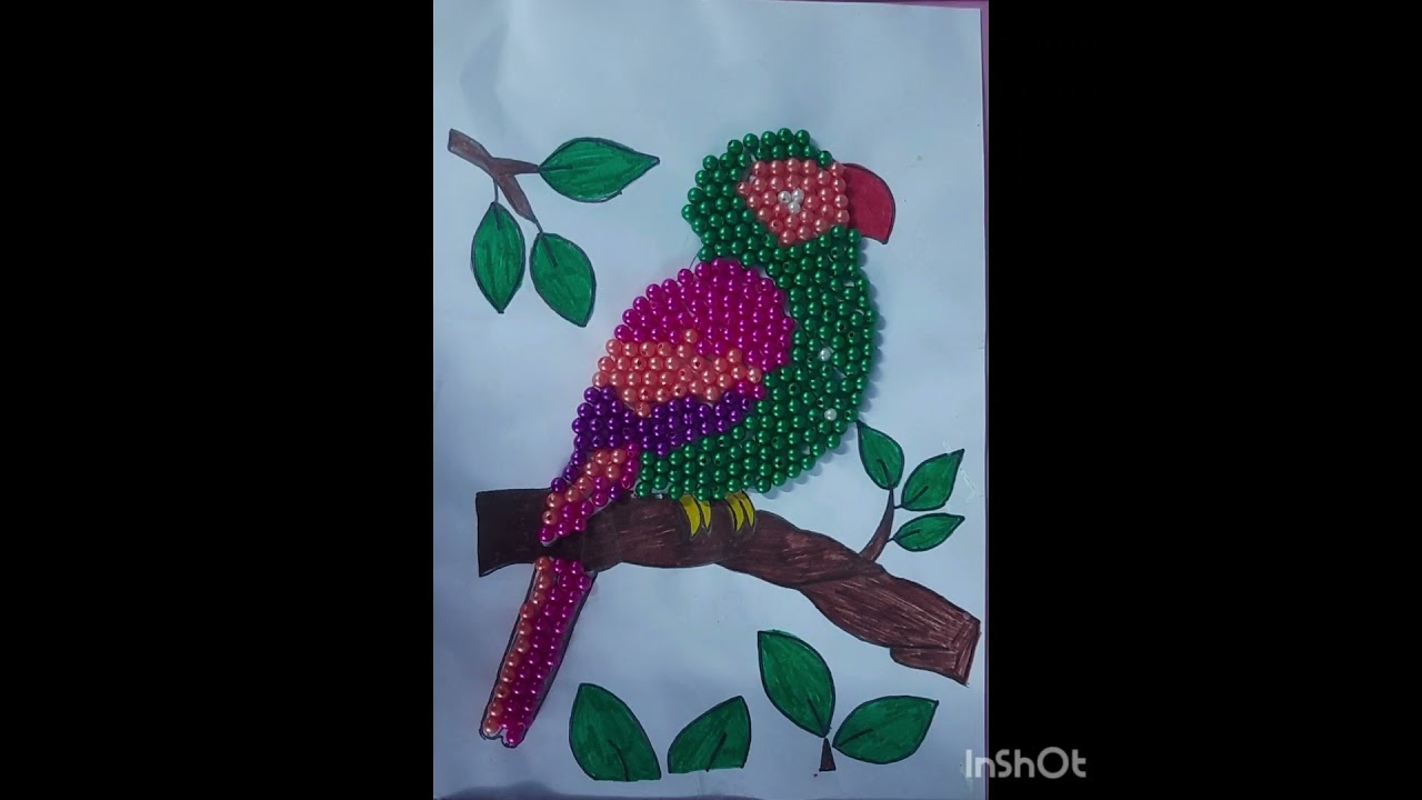 Montessori  teacher training Art and craft album ideas. Beads art ideas. Best out of waste