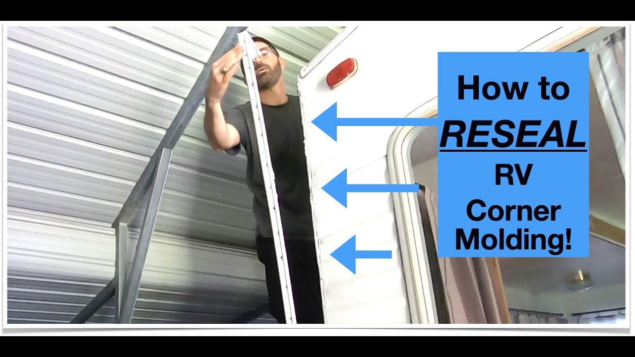 How to repair and stop RV corner molding leaks. Renovation #1